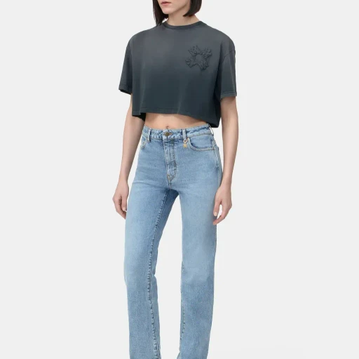 Women - Ma Quad Cropped Tee - Black