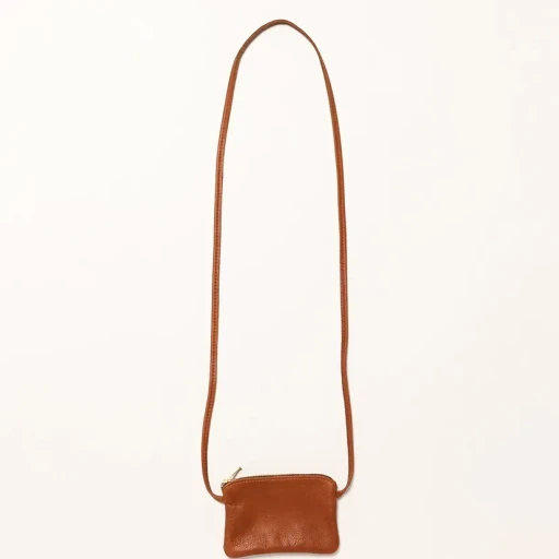 6 Inch Zippered Pouch With Leather Code
