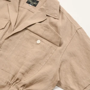 Linen Paper Broad Safari S/S Shirt