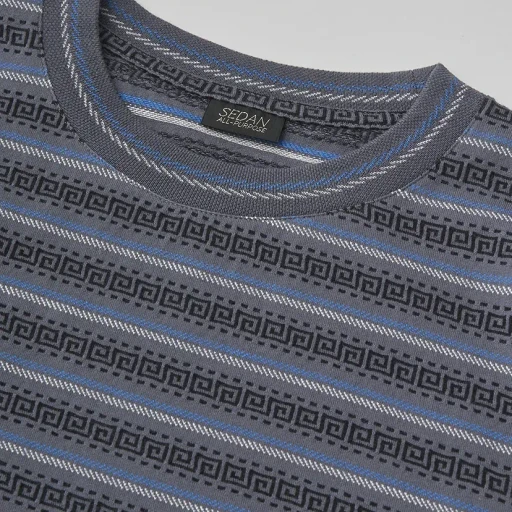 Jaquard Striped S/S Tee