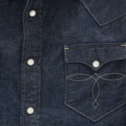 Slim Fit Denim Western Shirt