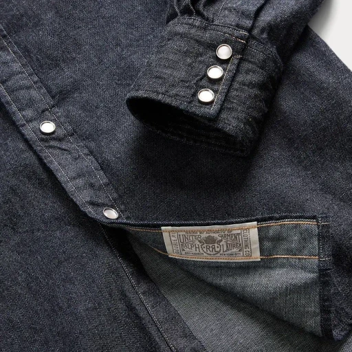 Slim Fit Denim Western Shirt