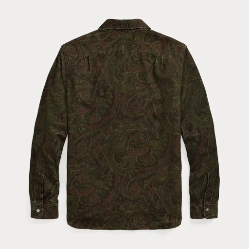 Paisley-Print Corduroy Workshirt