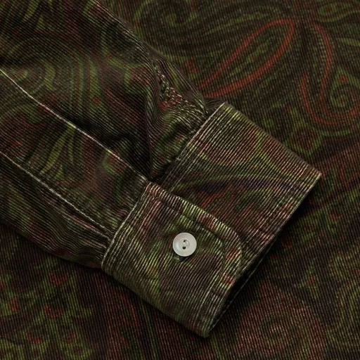 Paisley-Print Corduroy Workshirt