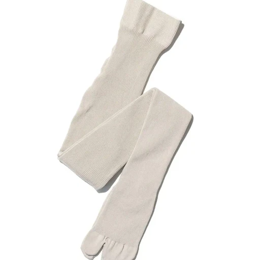 Cotton Ribbed Tabi Tights 2