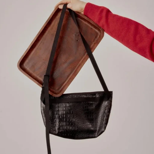Fannypack Crossbody - Croco Vegan Leather