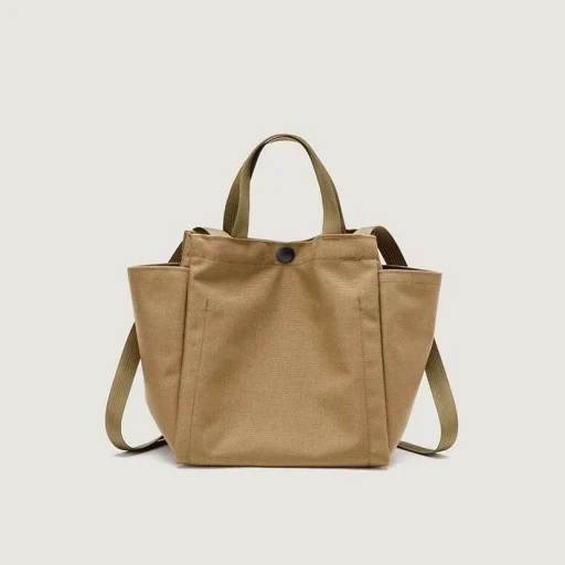 Small Side Pocket Tote - Canvas Nylon