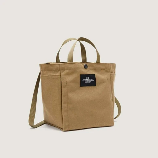 Small Side Pocket Tote - Canvas Nylon
