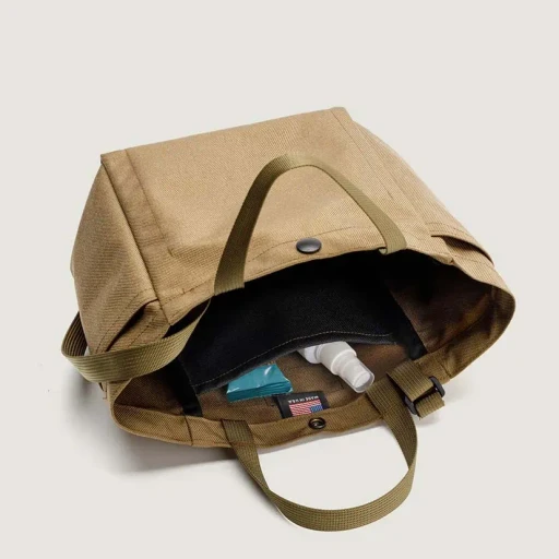 Small Side Pocket Tote - Canvas Nylon
