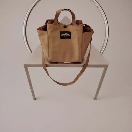 Small Side Pocket Tote - Canvas Nylon