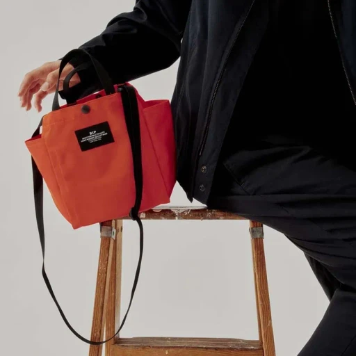 Small Side Pocket Tote - Canvas Nylon