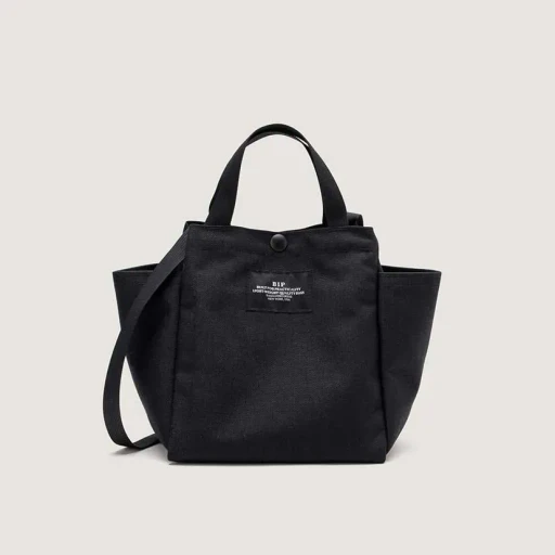 Small Side Pocket Tote - Canvas Nylon