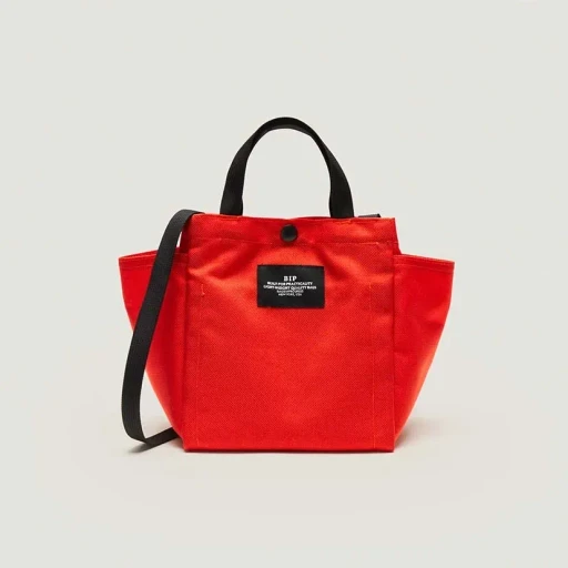 Small Side Pocket Tote - Canvas Nylon