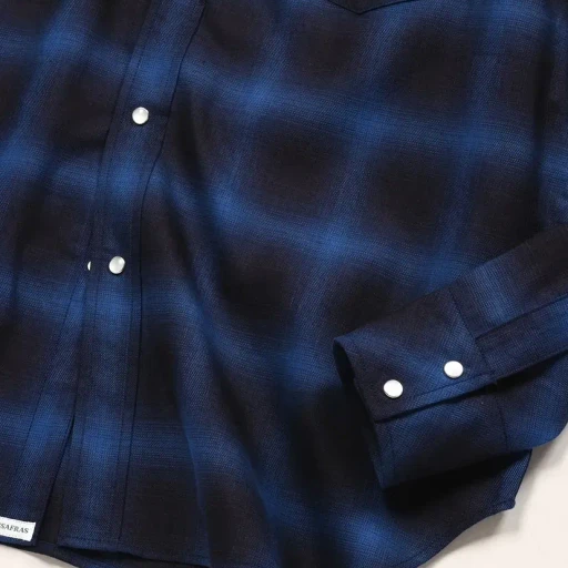 Weeds Digger Shirts - Indigo Ombre Check