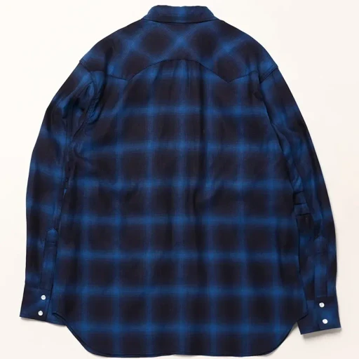 Weeds Digger Shirts - Indigo Ombre Check