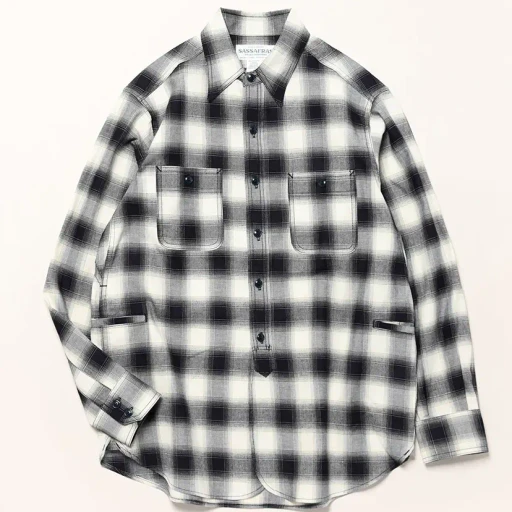 Gardening At Night Shirt - Indigo Ombre Check