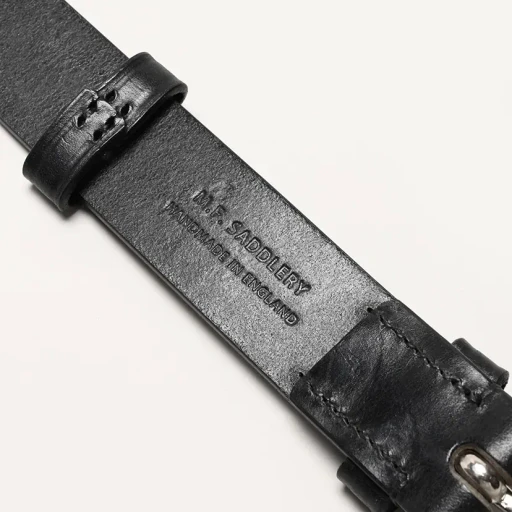 1.25 Inch West End Buckle Saddle Leather Belt - Nickel