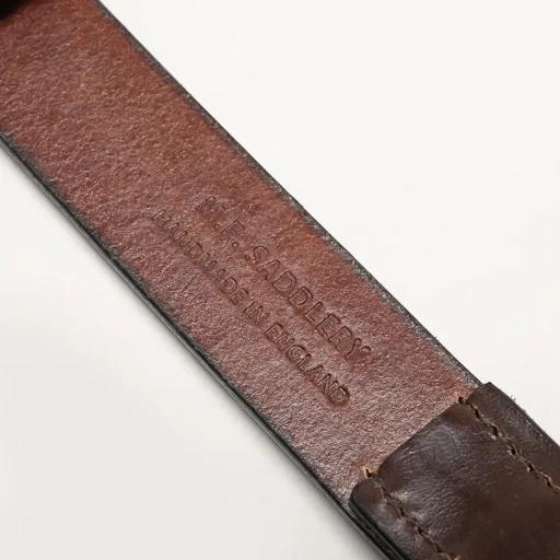 1 Inch West End Buckle Saddle Leather Belt - Nickel
