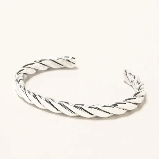 Heavyweight Plait Cuff - Sterling Silver