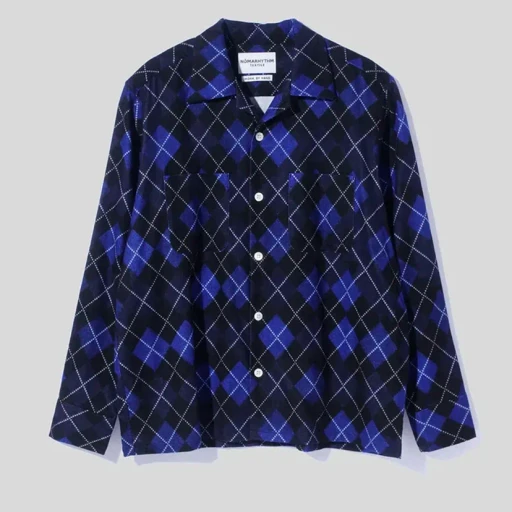 Argyle Open Collar Shirt