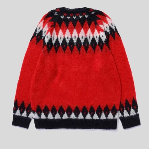 Hand Knit Snowflake Sweater
