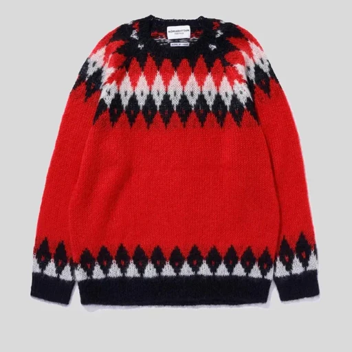 Hand Knit Snowflake Sweater