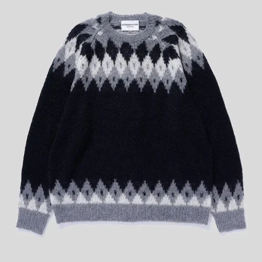 Hand Knit Snowflake Sweater