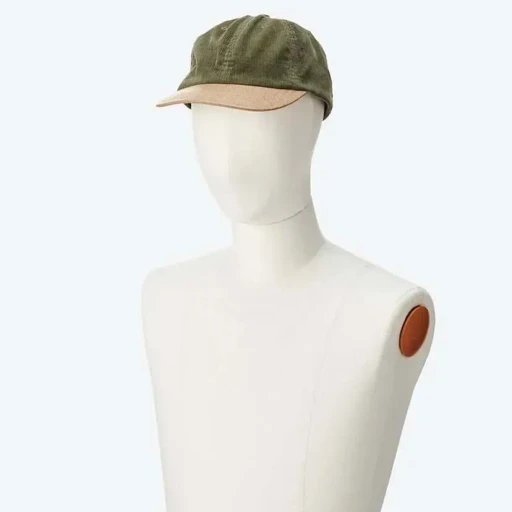 Corduroy & Faux Leather 6Panel Cap