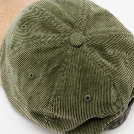 Corduroy & Faux Leather 6Panel Cap
