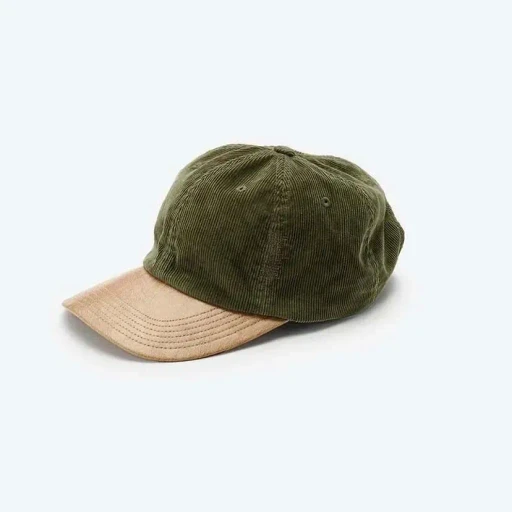 Corduroy & Faux Leather 6Panel Cap