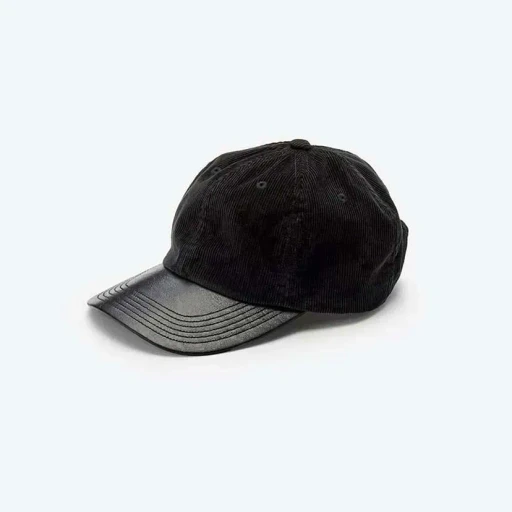 Corduroy & Faux Leather 6Panel Cap