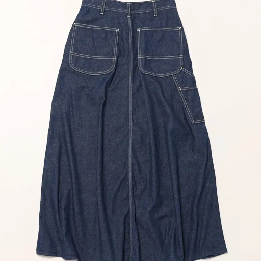 30's Painter Long Denim Skirt