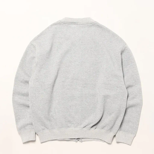 Front Zip Densely Knit Sweat Shirt