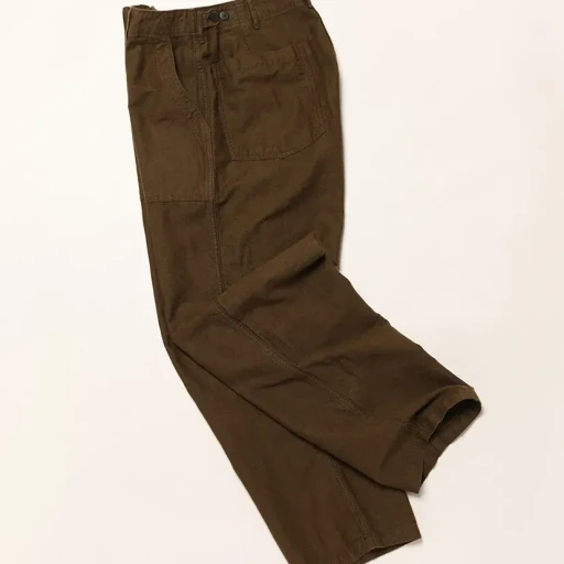 Relax Fit Cotton Linen Moleskin Fatigue Pants