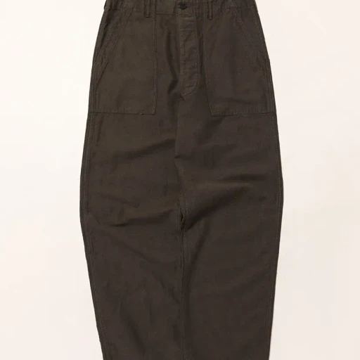Relax Fit Cotton Linen Moleskin Fatigue Pants