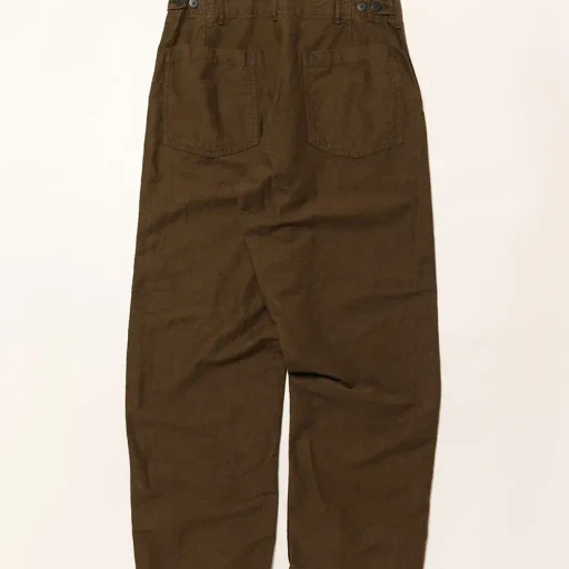 Relax Fit Cotton Linen Moleskin Fatigue Pants
