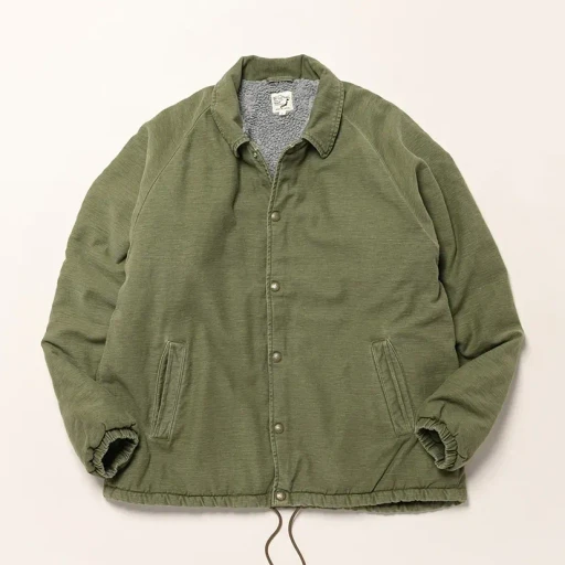 Vintage Washed Coach Jacket With Fleece Lining