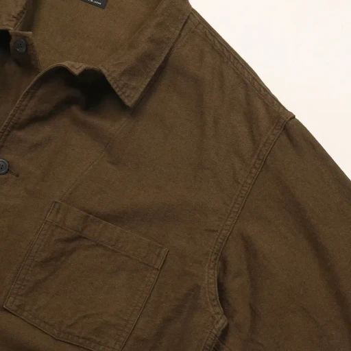 Cotton Linen Moleskin Relax Fit Simple Work Jacket