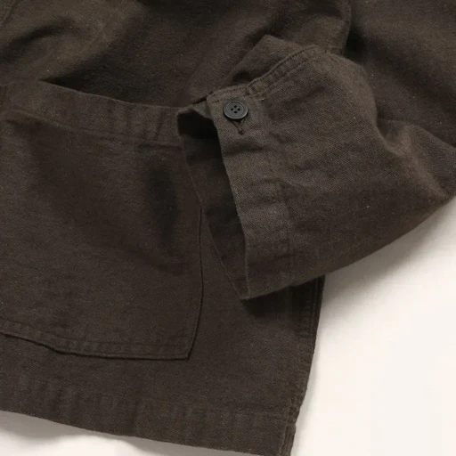 Cotton Linen Moleskin Relax Fit Simple Work Jacket