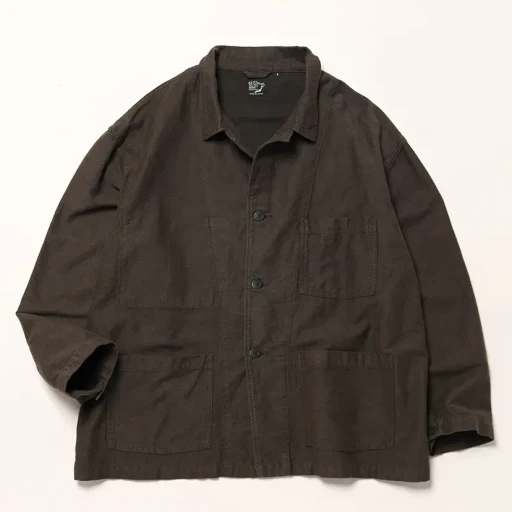 Cotton Linen Moleskin Relax Fit Simple Work Jacket