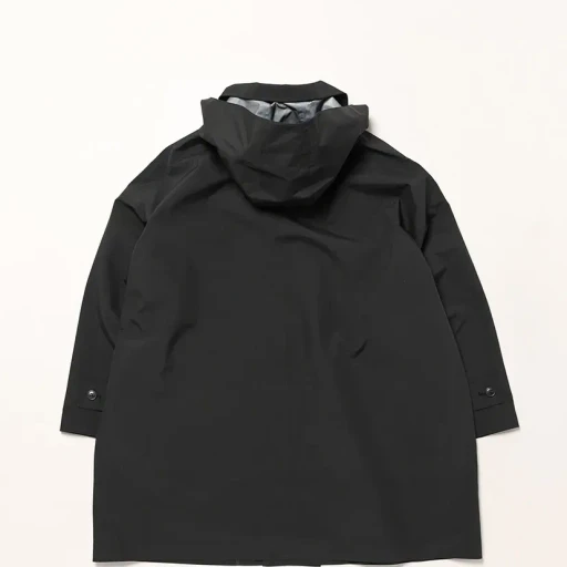 3-Layer Cloth Hooded Balmacaan Coat