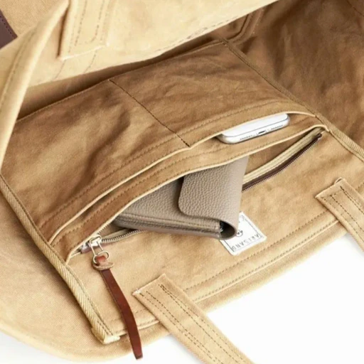 Aging Canvas Basic Tote