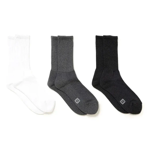 3P Pile Crew Socks C/N/P/Pu