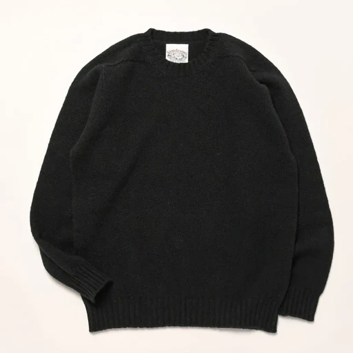Plain Saddle Shoulder Crew Neck