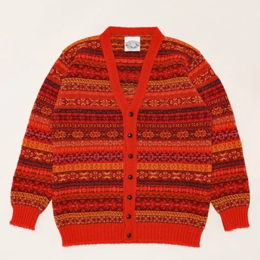 Fair Isle Saddle Shoulder Cardigan