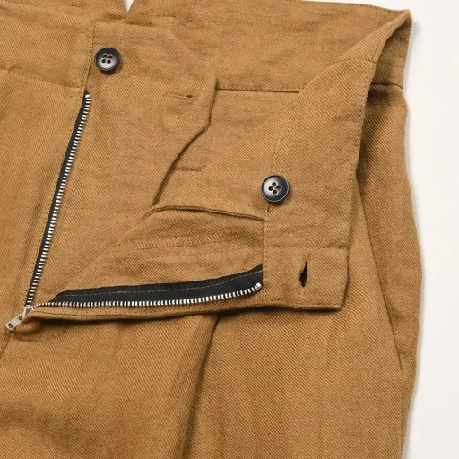 New Washed Old Linen - 1 Tuck Wide Trousers