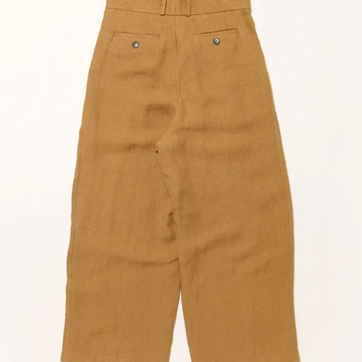 New Washed Old Linen - 1 Tuck Wide Trousers