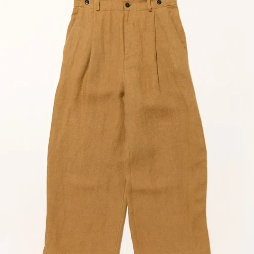 New Washed Old Linen - 1 Tuck Wide Trousers