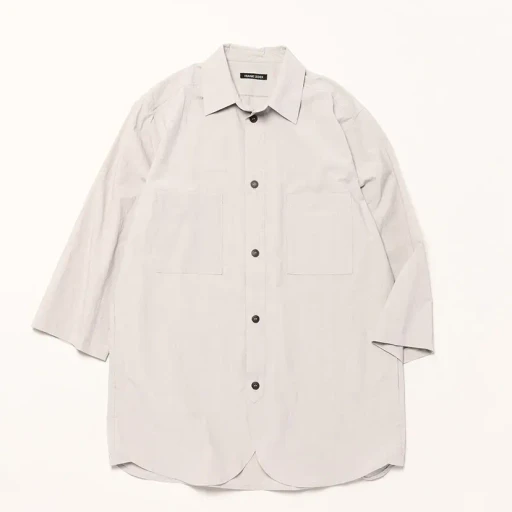 Triple Washed Thin Cotton 3/4 Sleeves / Side Pocket