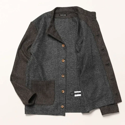 Grey Brown Wool Silk Janker Jacket
